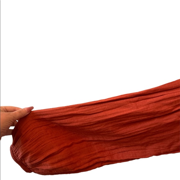 Free People Lyra Tiered Bed Jacket Burnt Orange Size Medium - Picture 5 of 12